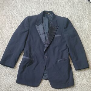 Vintage Blue Tuxedo Blazer